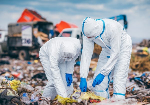 Recycling,Workers,Researching,On,The,Landfill Recycling,Workers,Researching,On,The,Landfill